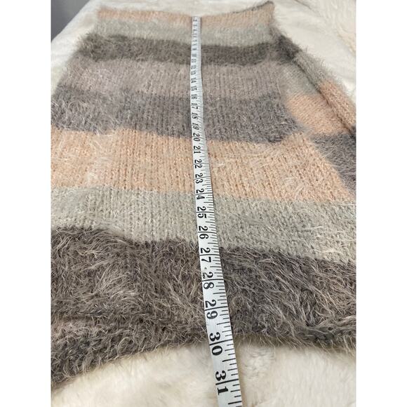 Boho Super Soft Knit Fuzzy Angora Scarf Neutral - Picture 4 of 4